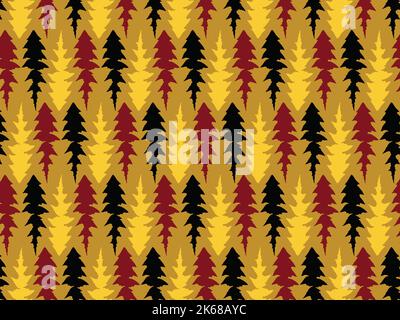 Dandelion leaves pattern in autumn colors Stock Vector