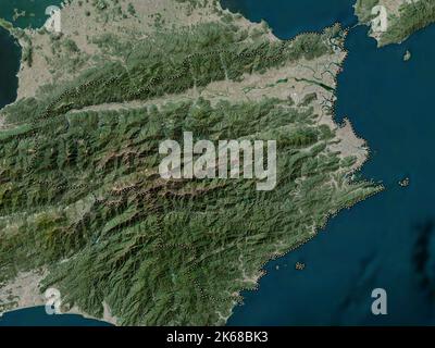 Tokushima, prefecture of Japan. High resolution satellite map Stock Photo