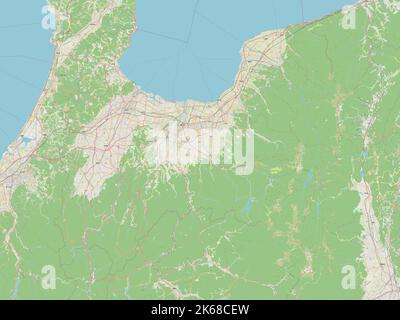 Toyama, prefecture of Japan. Open Street Map Stock Photo