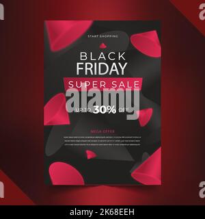 gradient black friday vertical poster template vector design illustration Stock Vector