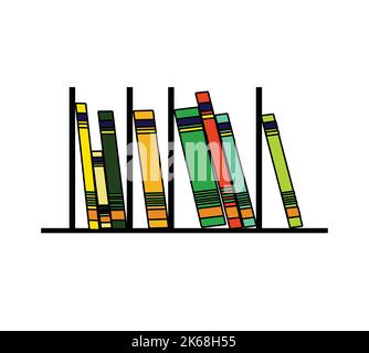 Book rack colorful design.Best collection of designer vector illustration. vector graphic design icons and symbols for logo design and stationery Stock Vector