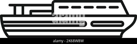 Passenger ferry icon outline vector. River ship. Water sea Stock Vector