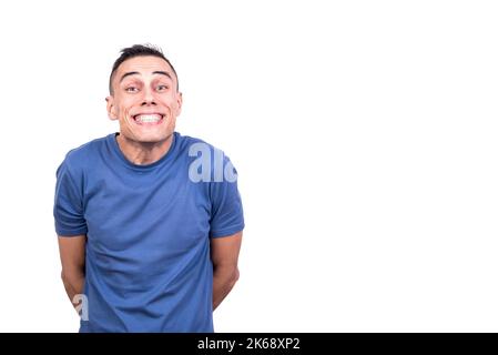 Man looking at the camera with a big grin Stock Photo