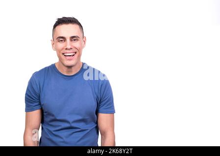 Portrait of a man smiling relaxed while facing the camera Stock Photo