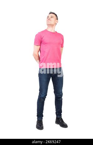 Optimistic young male looking away with confidence Stock Photo