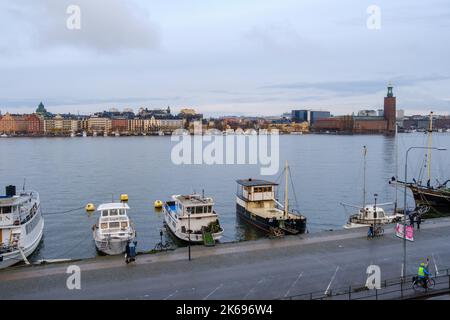 Stockholm,  Sweden - 30 12 2020: View of the City Hall (Rådhuset) Stock Photo