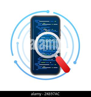 Application Testing. Testing software development. Vector stock illustration. Stock Vector