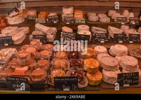 Biarritz, France - 15 Jan, 2022: Las Halles food market in Biarritz Stock Photo