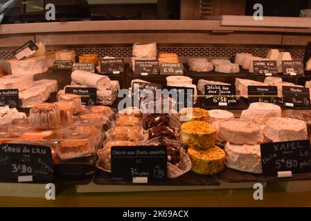 Biarritz, France - 15 Jan, 2022: Las Halles food market in Biarritz Stock Photo