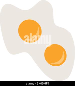scrambled eggs on a white background Stock Vector