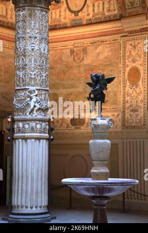 First courtyard of Palazzo Vecchio in Florence Stock Photo