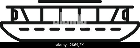 Ferry hydrofoil icon outline vector. River ship. Water sea Stock Vector