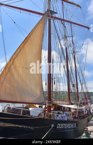 Pasaia, Spain - 27 May, 2022: tall ships and sailing boats at the Pasaia Maritime Festival, Gipzukoa, Spain Stock Photo