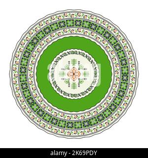 Romanian round design element, vector illustration Stock Vector