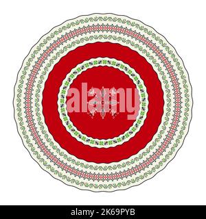 Romanian round design element, vector illustration Stock Vector