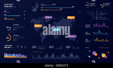 Infographic charts concept Stock Vector