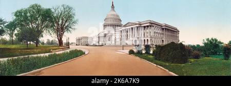 1898 photochrom print of The Capitol in Washington D.C. Stock Photo