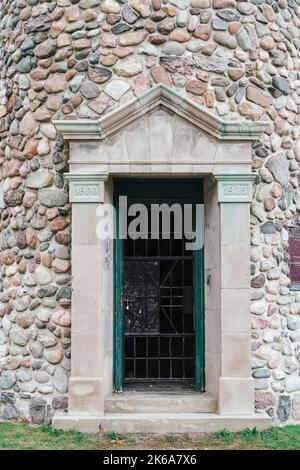 The Waterloo Pioneer Memorial Tower was built in 1926 in Kitchener to commemorate the arrival of the Pennsylvania Dutch to Southwestern Ontario. Stock Photo