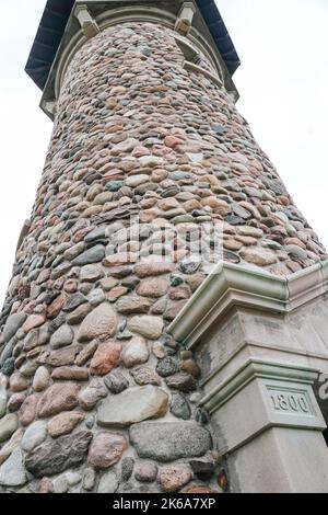 The Waterloo Pioneer Memorial Tower was built in 1926 in Kitchener to commemorate the arrival of the Pennsylvania Dutch to Southwestern Ontario. Stock Photo