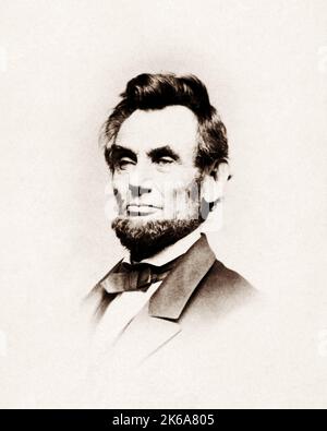 Portrait of President Abraham Lincoln. Stock Photo