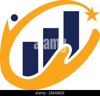 accounting tax expert logo Icon Illustration Brand Identity Stock Vector