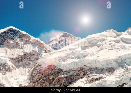 Everest Mountain Peak. The top of the world. Himalaya. Nepal Stock Photo