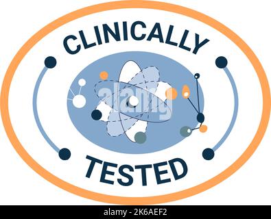 Clinically tested, product label or emblem vector Stock Vector