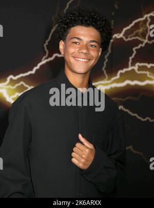 October 12, 2022, New York City, New York, USA: Actor JALON CHRISTIAN attends the World Premiere of â€˜Black Adamâ€™ held at the AMC Empire 25 theaters in Times Square. (Credit Image: © Nancy Kaszerman/ZUMA Press Wire) Stock Photo