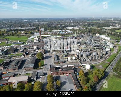 Aerial view of the chemical plant Ineos Herne formerly Sasol Solvents ...