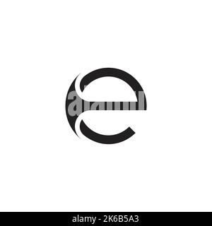 letter e simple boost geometric logo vector Stock Vector