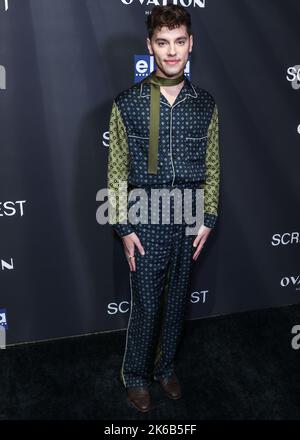 Hollywood, United States. 12th Oct, 2022. HOLLYWOOD, LOS ANGELES, CALIFORNIA, USA - OCTOBER 12: English actor Max Harwood arrives at the 22nd Annual Screamfest Horror Film Festival - Los Angeles Screening Of WellGo USA's 'The Loneliest Boy In The World' held at TCL Chinese 6 Theatres on October 12, 2022 in Hollywood, Los Angeles, California, United States. (Photo by Xavier Collin/Image Press Agency) Credit: Image Press Agency/Alamy Live News Stock Photo