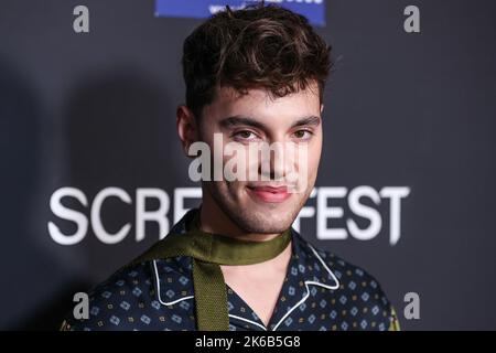 Hollywood, United States. 12th Oct, 2022. HOLLYWOOD, LOS ANGELES, CALIFORNIA, USA - OCTOBER 12: English actor Max Harwood arrives at the 22nd Annual Screamfest Horror Film Festival - Los Angeles Screening Of WellGo USA's 'The Loneliest Boy In The World' held at TCL Chinese 6 Theatres on October 12, 2022 in Hollywood, Los Angeles, California, United States. (Photo by Xavier Collin/Image Press Agency) Credit: Image Press Agency/Alamy Live News Stock Photo