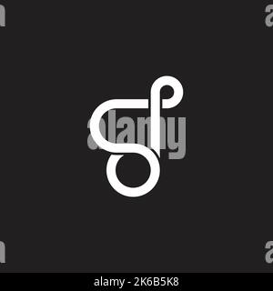 letter gs abstract geometric line logo vector Stock Vector