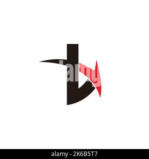 letter b lowercase arrow swoosh logo vector Stock Vector
