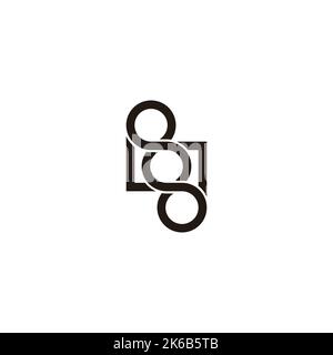 square frame infinity helix shape logo vector Stock Vector