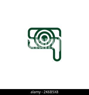 letter sq linear art simple logo vector Stock Vector