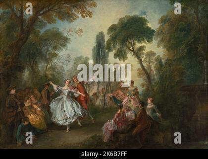 Nicolas Lancret - La Camargo Dancing - c. 1730 Stock Photo
