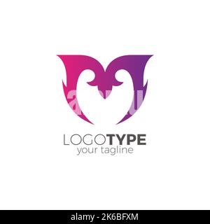 Letter M Logo. suitable for initial or company design Stock Vector