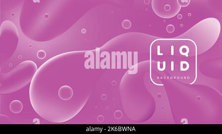 Liquid 3d style vector gradient background. Colorful liquid mesh wave pattern background design. Stock Vector