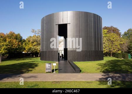 Black Chapel Serpentine Pavilion 2022 designed by Theaster Gates, Hyde Park, London, England, UK Stock Photo