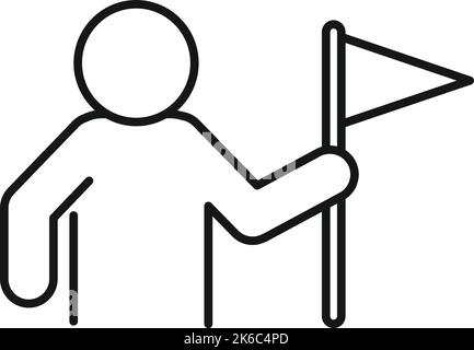 Target manager icon outline vector. Sustainable development. Eco united Stock Vector