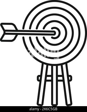 Eco target icon outline vector. Sustainable development. Global united Stock Vector