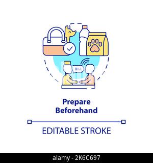 Prepare beforehand concept icon Stock Vector