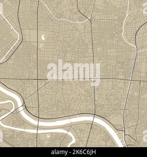 Vector map of Adachi, Japan. Urban city road map poster illustration. Adachi map art. Stock Vector