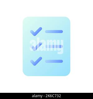 Checklist of completed tasks pixel perfect flat gradient two-color ui icon Stock Vector
