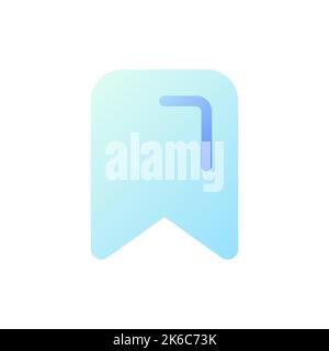Marked content pixel perfect flat gradient two-color ui icon Stock Vector