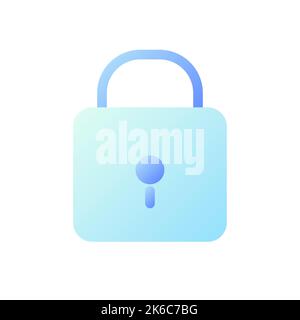 Padlock pixel perfect flat gradient two-color ui icon Stock Vector