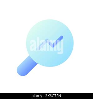 Analytic tool pixel perfect flat gradient two-color ui icon Stock Vector