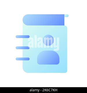 Contact list pixel perfect flat gradient two-color ui icon Stock Vector