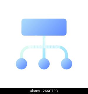 Data structuration process pixel perfect flat gradient two-color ui icon Stock Vector